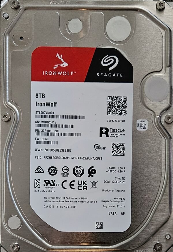 Open Box - Seagate IronWolf 8TB NAS Hard Drive 7200 RPM 256MB Cache SATA 6.0Gb/s CMR 3.5 Internal HDD for RAID Network Attached Storage